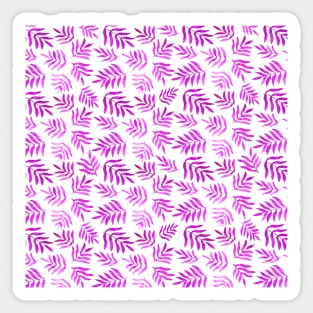 Watercolor branches pattern - magenta Sticker